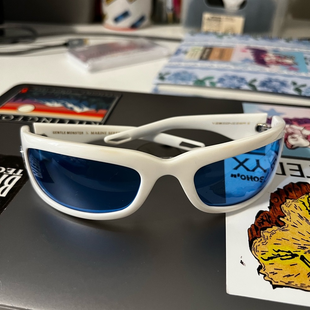 Gentle Monster X Marine Serre Blue Lenses